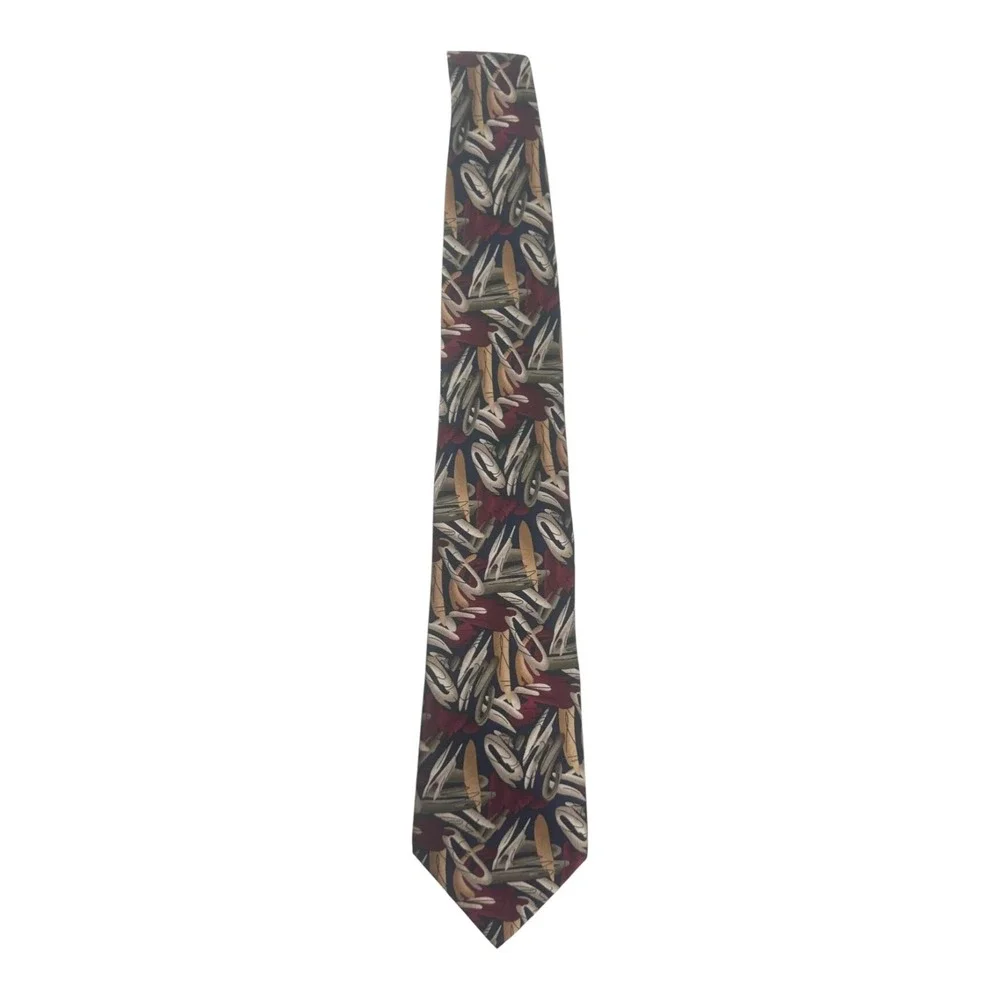 Cocktail Colors Stonehenge Men's Multicolor Geometric Novelty Neck Tie 100% Silk